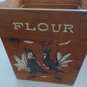 Vintage set of wood storage boxes